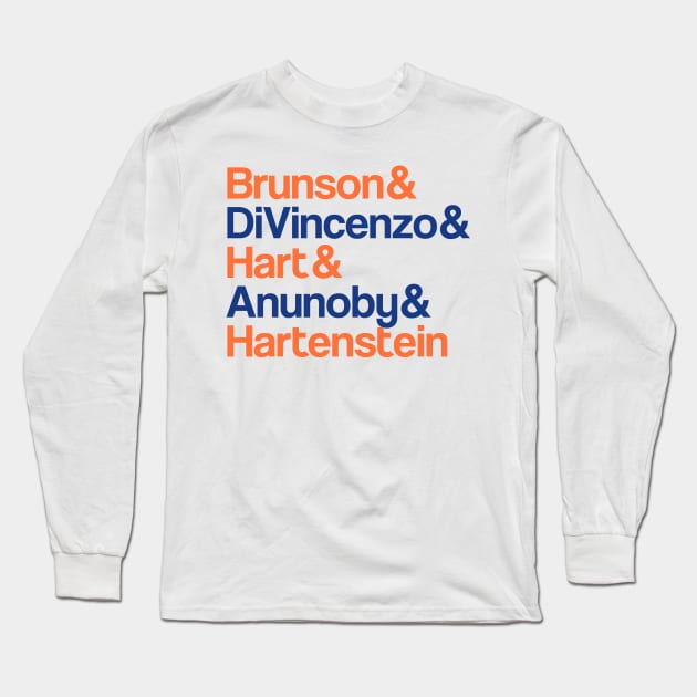 Knicks Court Kings: NYC Starting Five Tribute Tee Long Sleeve T-Shirt by BooTeeQue